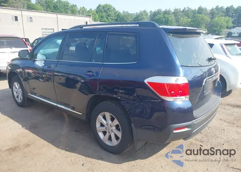 2013 Toyota Highlander Se V6 из США, поврежденный, VIN 5TDBK3EH6DS269027